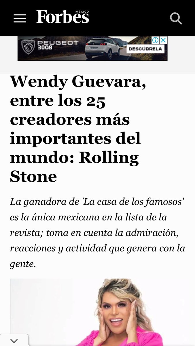 breakingitnews's tweet photo. Mientras “el creador de contenido” la llama “esperpento”…

La Revista Rolling Stone la reconoce como una VERDADERA creadora de contenido!

Forbes hablando de Wendy Guevara y “el Chanclas” intentando facturar peleándose con una morra de 24 años! 

El chiste se cuenta solo! https://t.co/QoVgPjUhWB