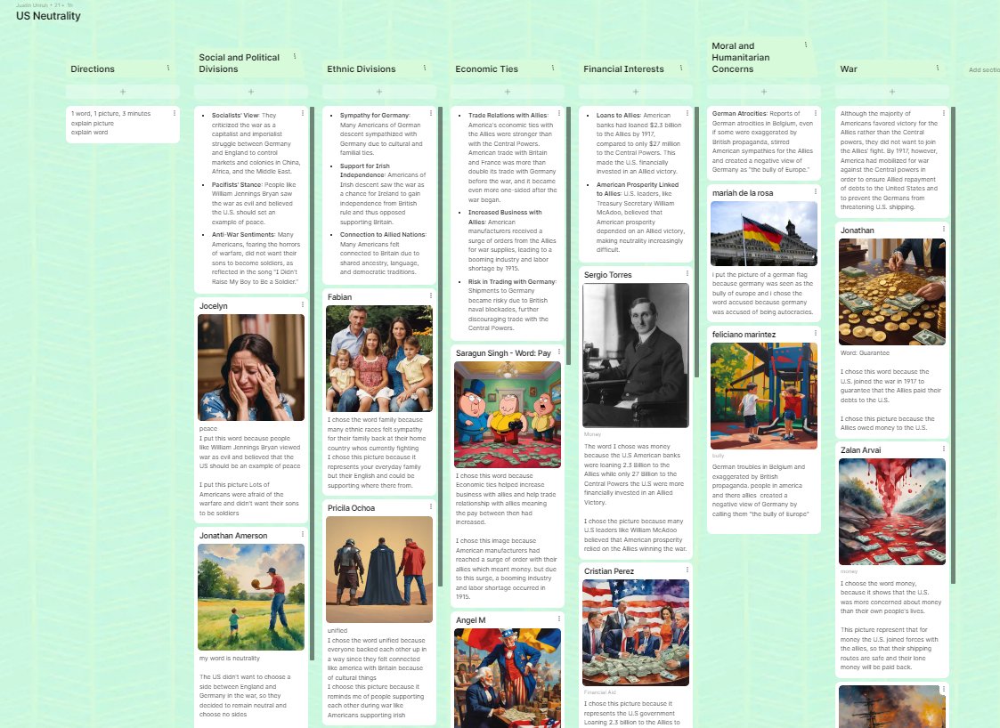 JustinUnruh16's tweet image. Today we got into WWI: US Neutrality
✅#FastandCurious
✅#SketchandTell-O Smashed w/ #ThinSlide
✅#MapandTell
✅#ThinSlide on @padlet... and more
Check it out here:
docs.google.com/presentation/d…