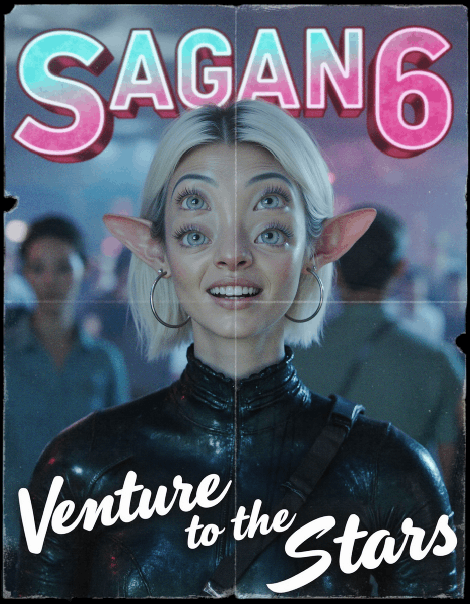 unstablediffuse's tweet photo. Welcome aboard the SAGAN-6, your gateway to the cosmos. Please keep your luggage with you at all times, any unattended items will be atomised. On behalf of the crew, we wish you a safe and unforgettable journey. Together, we will Venture to the Stars™ https://t.co/iB1IjaXNxg