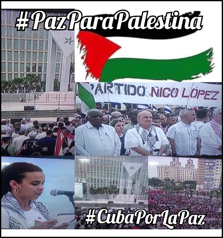 Contra el odio, la muerte y el dolor #Cuba alza su voz. #FreePalestine.