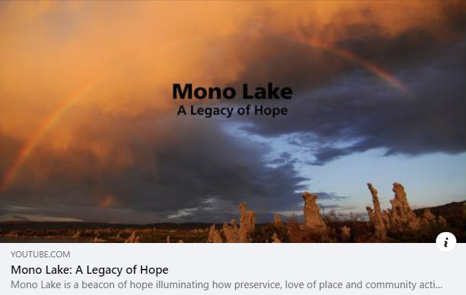 This new film about #MonoLake by <a href="/BristleconeM/">Bristlecone Media</a> showed all summer at the Scenic Area Visitor Center in Lee Vining. Now that the VC is closed for the season, you can enjoy it online! youtube.com/watch?v=nXl8nY…
