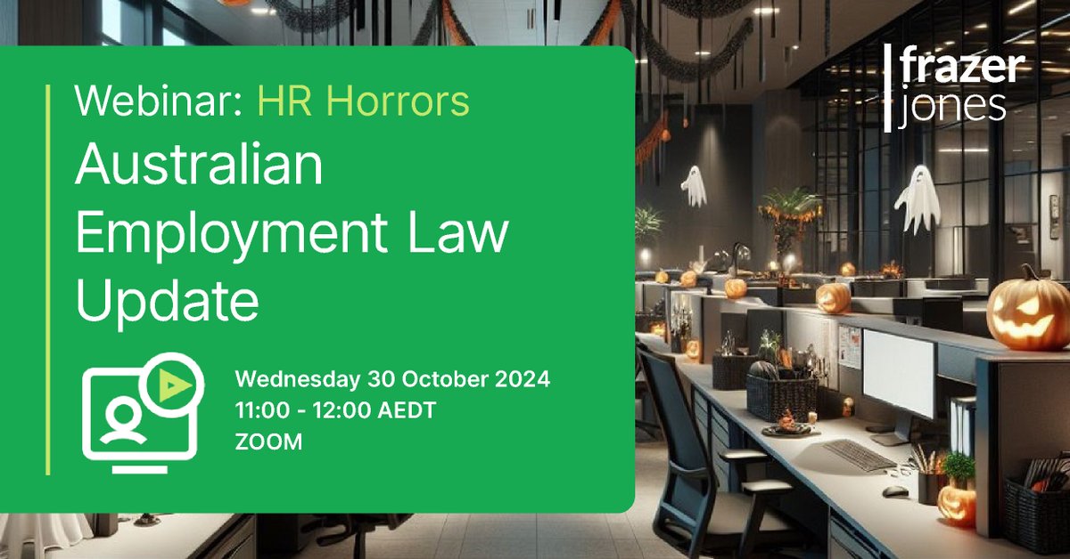 HR Horrors is back again with more nightmare-fuelled cases and our regularly scheduled update on all things employment law. Cilla Robinson, Partner, King &amp; Wood Mallesons will discuss some key updates in the employment law space. Click to register eu1.hubs.ly/H0d12FM0