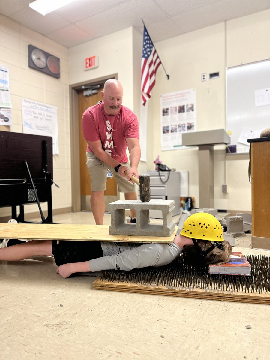 When there is a collision, where does the force go? And…how much do you trust your science teacher?? Always a favorite day here at West!