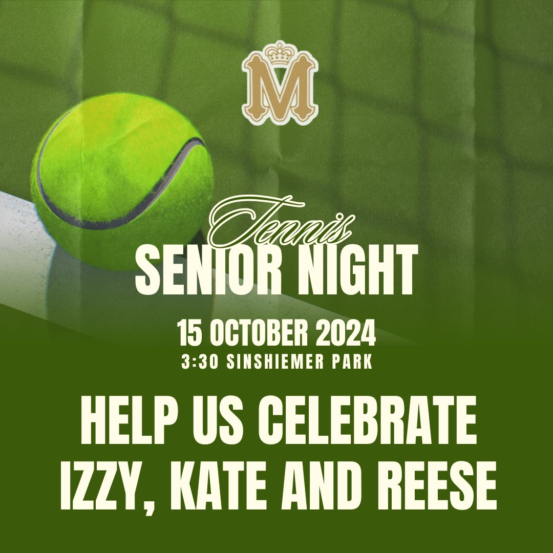 Tennis senior night!
Helps us celebrate Izzy, Kate and Reese!

#missionprepdifference #tennis