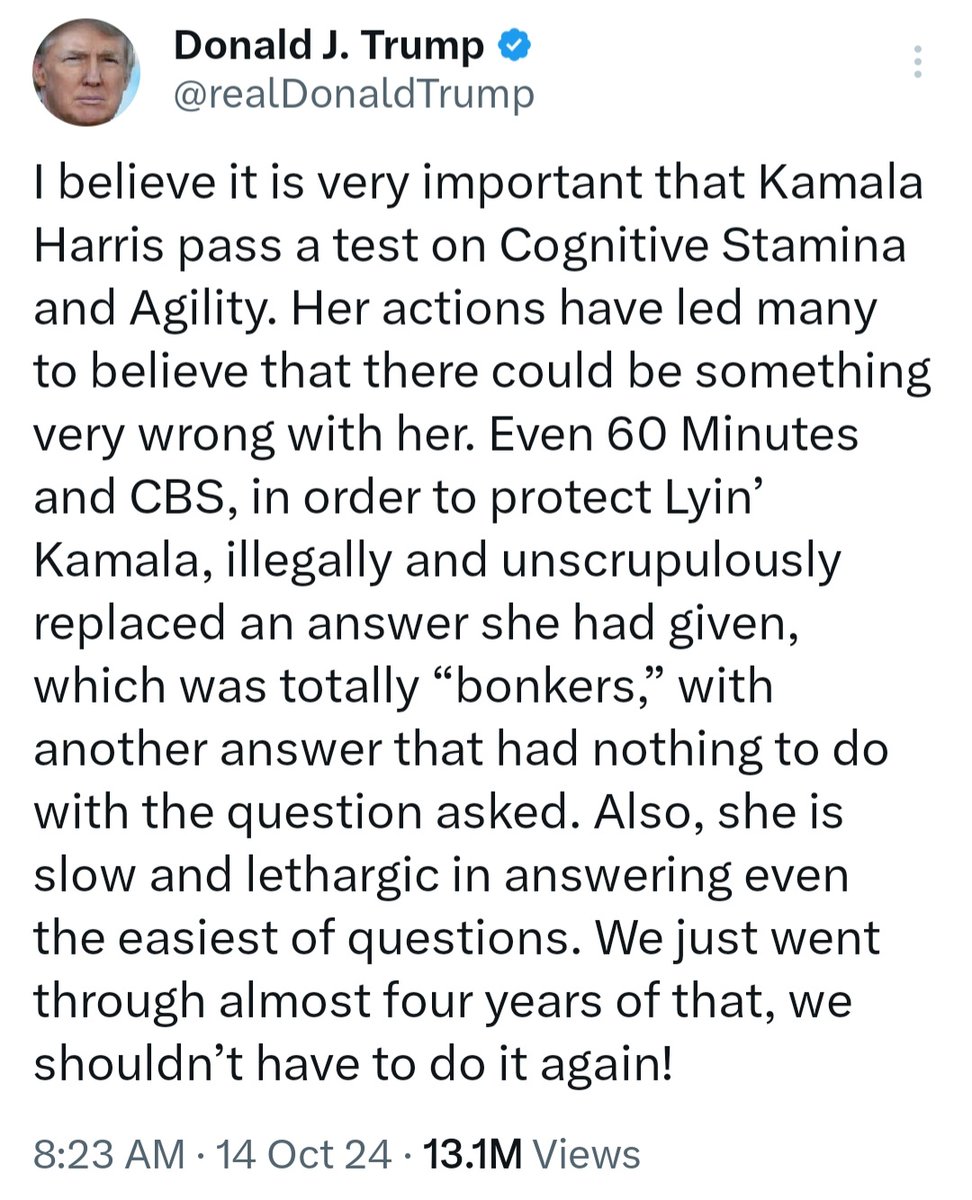 AzPetrich's tweet image. Says @realDonaldTrump, the mentally challenged man who slurs his words multiple times a day and can't pronounce the word Arizonans. 
#VoteBlueToStopTheStupid 
#ProjectionIsEverything
#UnfitToLead 
#TooOldToLead 
#TooStupidToLead 
#TooChildishToLead
