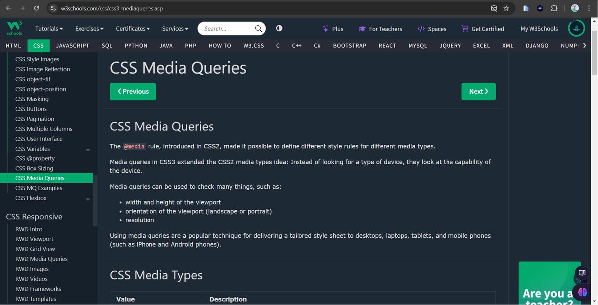 ekojoecovenant's tweet image. Day 88! -89!

Day 88:
- CSS Media Queries
- CSS MQ Examples

Day 89:
- CSS Flexbox Part 1🌚
    *&amp;gt; Intro
    *&amp;gt; Flex Container

#100DaysofCode #w3schools #css