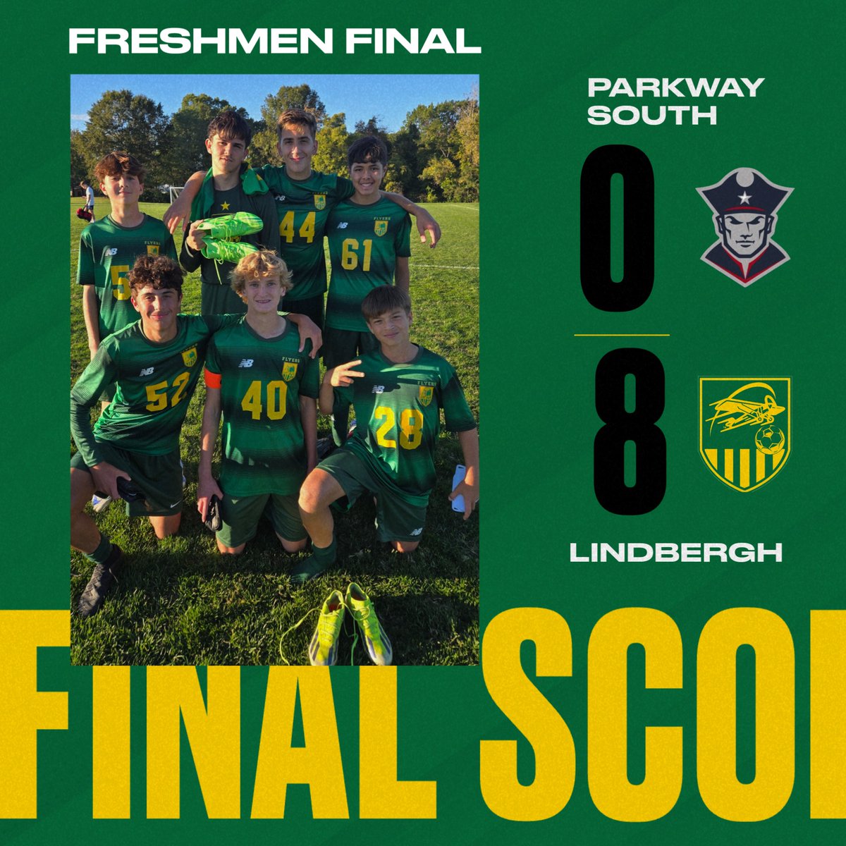 Freshmen start off the week with a big home win! 
Goals: Gage Migneco (2), Mason Lam, Marko Ndoka, Connor Scheipter, Owen Selzer, Dean Cica, and Aden Mahmutovic 
Assists: Loren Lorenz, Aden Mahmutovic, Dean Cica, Marko Ndoka, Omar Mahmutovic, Dean Cica, Connor Scheipeter, and Gag
