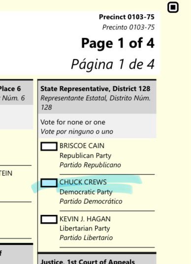 In case you missed it, sample ballots are LIVE! Make your plan for OCT. 21ST!! 

Get yours: harrisvotes.com/Voter/Whats-on…

Find your early vote location: harrisvotes.com/Vote-Centers

#GOTEV
#OneWeek
#CrewsForHD128