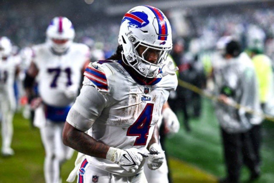 AdamSchefter's tweet image. Another Monday night inactive surprise at RB: James Cook is out tonight due to his toe injury, per source. It’s the first NFL game in three seasons that Cook has missed.