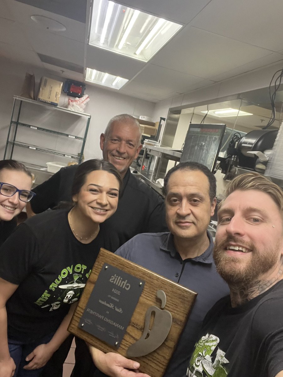 Tim Sr (@lynottsr) on Twitter photo A great day of Celebration here at Chili’s in Denver! We celebrated Wes at Southwest Plaza for his 10 years and Said at Highlands Ranch on achieving his Managing Partner status. Thanks for all that you do! #chilislove <a href="/hasquet/">Hasquet</a> <a href="/StephChilihead/">Stephanie Keeling</a> <a href="/train3rgirl/">Kimberly Harding</a> <a href="/Chilis/">Chili's Grill & Bar</a> A great day of Celebration here at Chili’s in Denver! We celebrated Wes at Southwest Plaza for his 10 years and Said at Highlands Ranch on achieving his Managing Partner status. Thanks for all that you do! #chilislove <a href="/hasquet/">Hasquet</a> <a href="/StephChilihead/">Stephanie Keeling</a> <a href="/train3rgirl/">Kimberly Harding</a> <a href="/Chilis/">Chili's Grill & Bar</a>