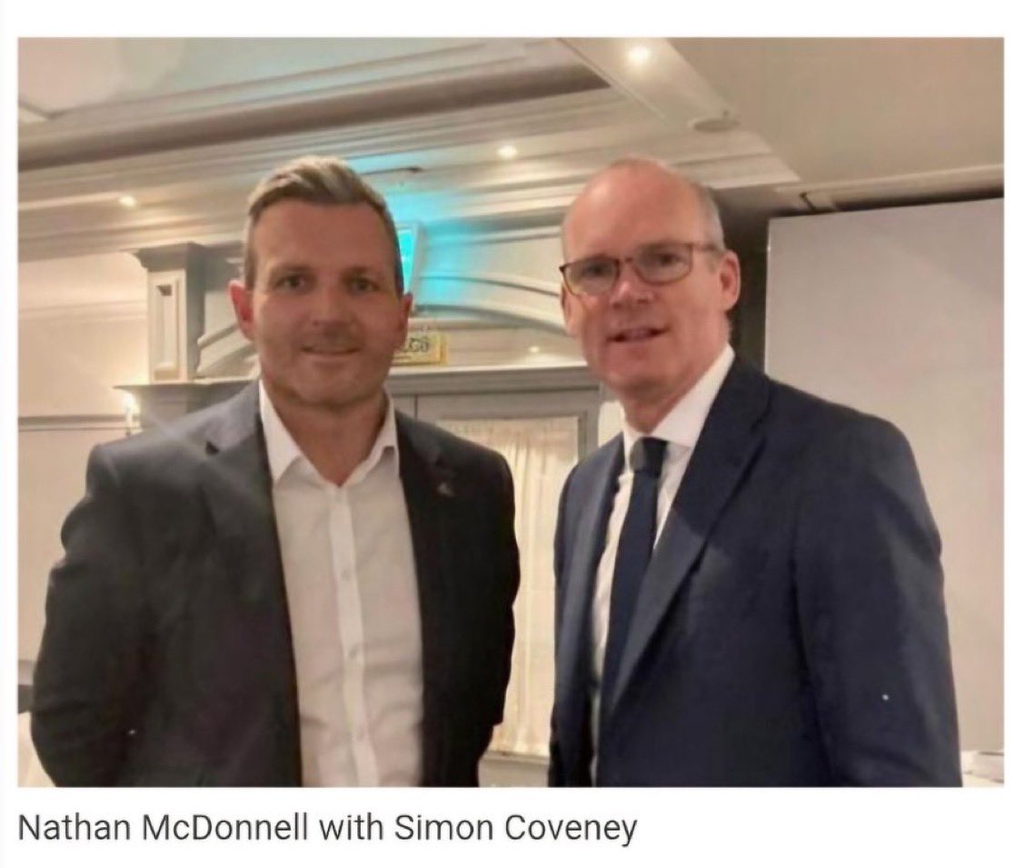This is Nathan McDonnell with Fianna Fáil and Fine Gael TD’s. Nathan pleaded guilty to the largest seizure of crystal meth in Irelands history. Absolutely no one from either party will be on Morning Ireland tomorrow. RTE - bought and paid for by your hard earned taxes - €725M.