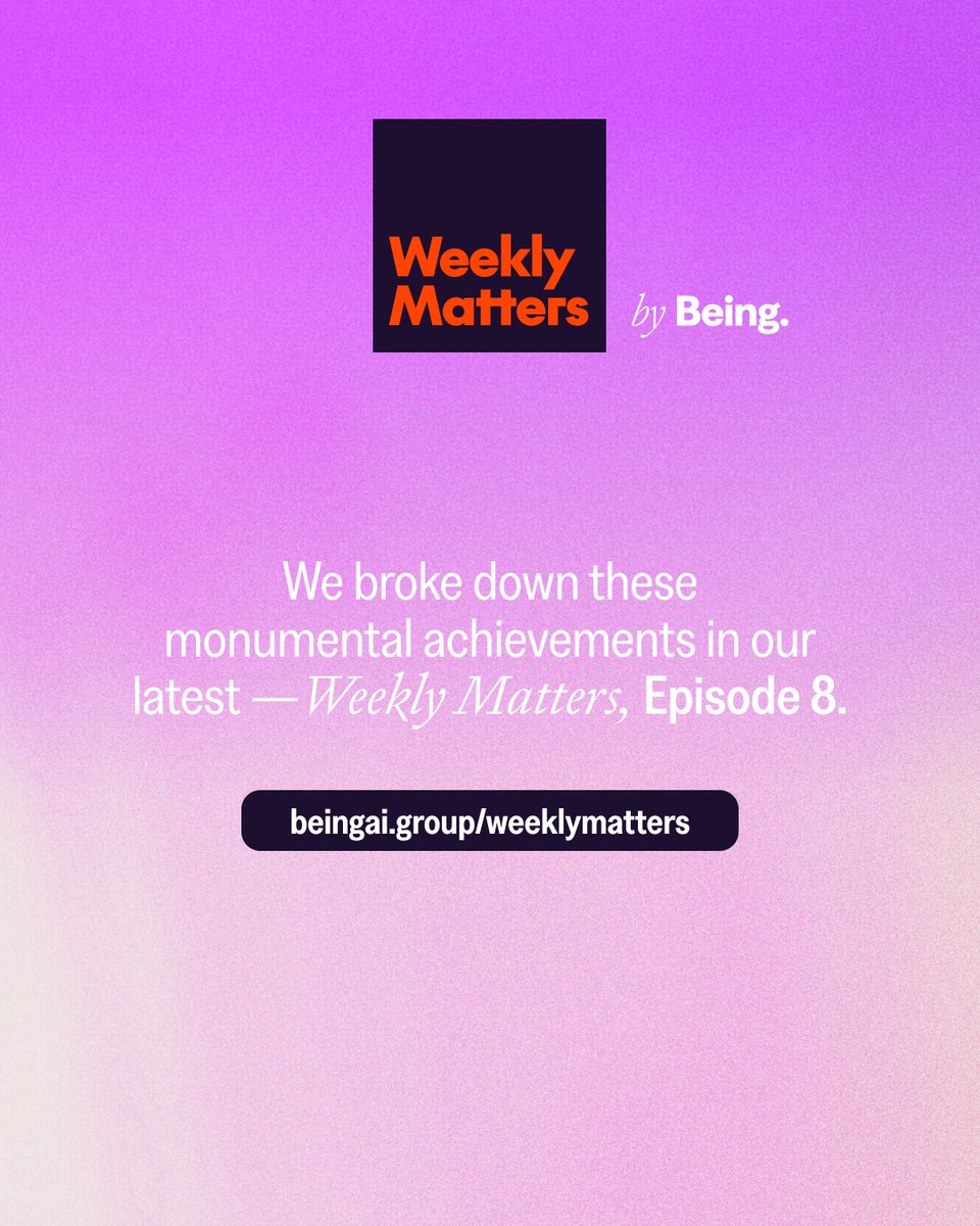 AI isn’t just the future – it’s winning Nobel Prizes! 🏆💥 In Weekly Matters Ep 8, we explore how AI is transforming science, with Nobel wins in Chemistry &amp; Physics! Don’t miss it! 

👉 beingai.group/weeklymatters 
Contact us today! 🚀 #AI #NobelPrize #AIInBusiness