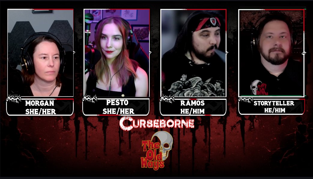 🔴Live now! 

We return to Twitch with <a href="/Jedi_Gal/">Morgan</a> @RamosTheNomad and @Pesto_Mystic as we delve deeper into Curseborne with Deliciously Dark on Twitch.   

Come join us, won't you?

twitch.tv/theoldwaystwit…