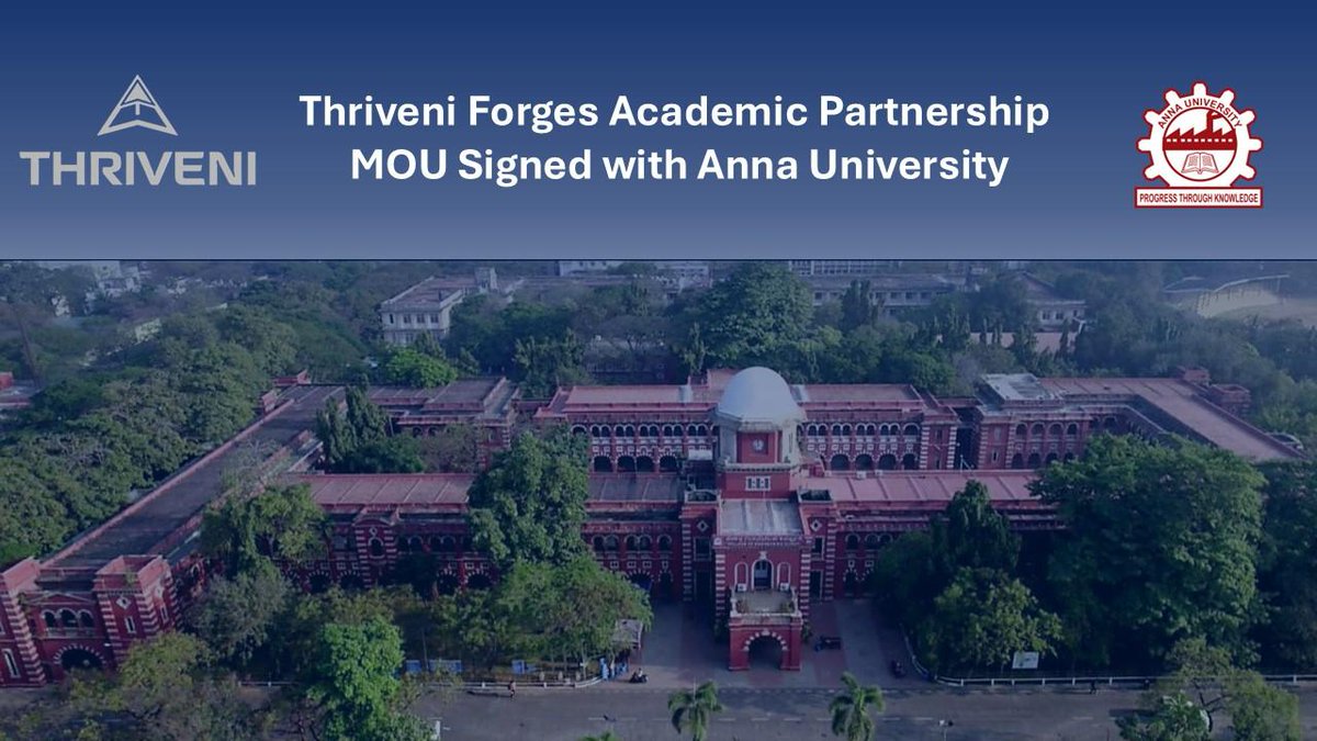 Thriveni Forges Academic Partnership: MOU Signed with Anna University 🤝🎓
#IndustryAcademiaPartnership #Innovation #Education #TEMPL #AnnaUniversity
