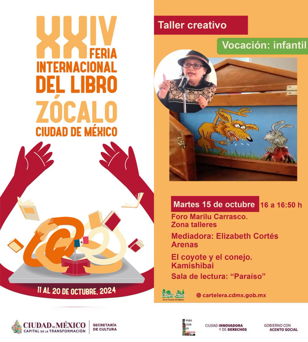 SibilaRed's tweet photo. ¡La #FIL en el Zócalo!
#Martes taller para niños y niñas.
#SibilaComparte https://t.co/5k9vRAKkQx