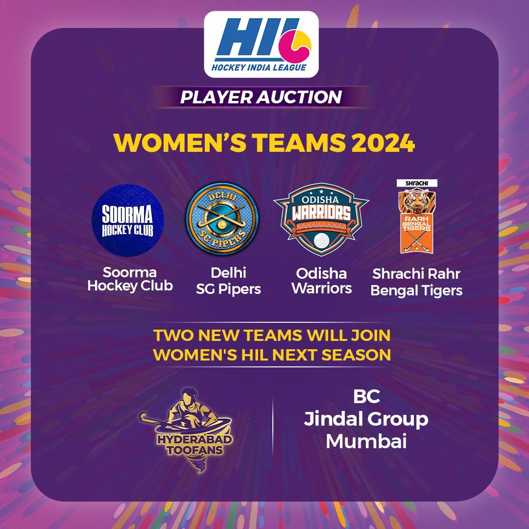 Women's Hockey India League Auction today!

This Women's Hockey League auction isn't just about player valuation; it's about valuing women's hockey as a whole. We're setting a new standard for the sport.

#WomensHockeyIndiaLeague