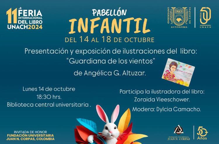 Hoy participé en la XI Feria del Libro UNACH. Moderé la presentación del libro “Guardiana de los vientos” de Angélica Altuzar. Gracias por la invitación.