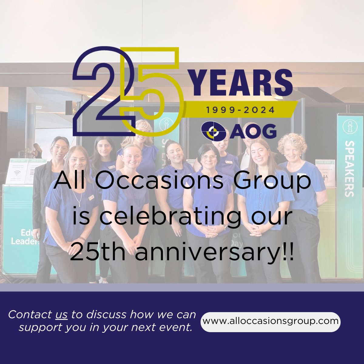 AOG proudly celebrates 25 years of excellence! This milestone is testament to our commitment to delivering exceptional client experiences. Reflecting on a quarter-century of success, we look forward to continuing our legacy of innovation and outstanding service.#eventmanagement