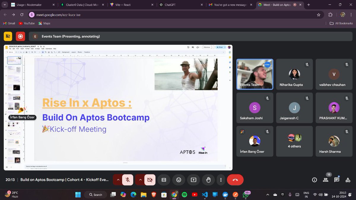 harsh_sharmaa9's tweet image. “Just attended an amazing orientation session by @riseinweb3 on the #BuildOnAptos Bootcamp! Excited to dive deeper into building on @Aptos and explore the possibilities of this innovative blockchain platform. Let’s build the future together! 🚀 #Aptos #Blockchain #Web3”