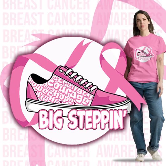 JazzfullyJazzy's tweet photo. Support the fight and let’s step big on cancer!! 🩷🩷 Shipping shirts the whole month of October. Feel free to share this post and let’s get this design circulating!!

https://t.co/F9hBdyU5WJ

#BreastCancerAwareness #BreastCancerAwarenessMonth #BreastCancer #powerofpink #october https://t.co/cPdmZtnJJ0