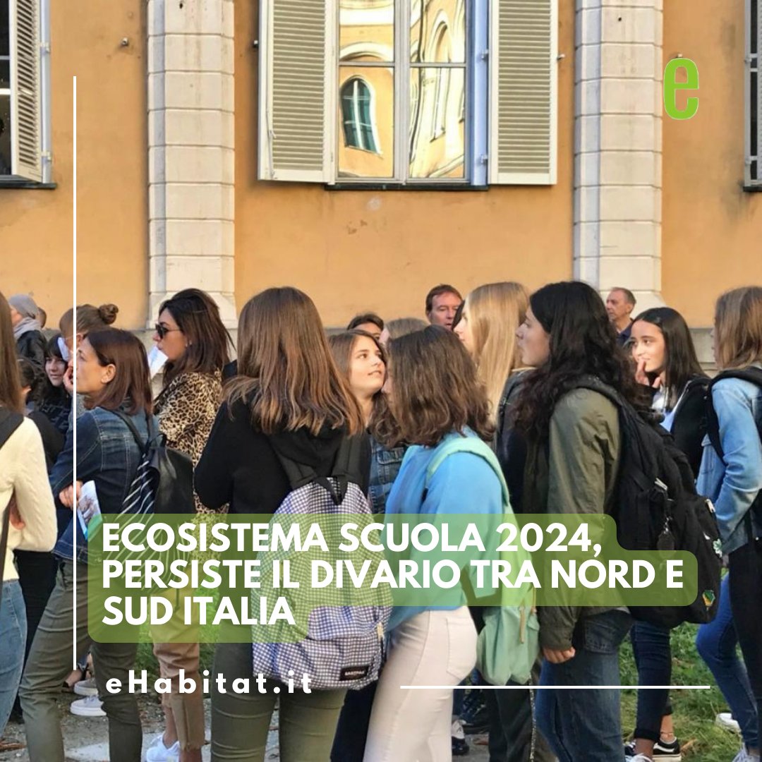 Il rapporto "Ecosistema scuola 2024" di <a href="/Legambiente/">Legambiente</a> delinea le condizioni di salute delle Scuole nel Paese. Una scuola su tre ha bisogno di interventi di manutenzione urgente, al Sud e nelle isole una scuola su due. 

ehabitat.it/2024/10/15/eco…

#scuola #attualità #italia