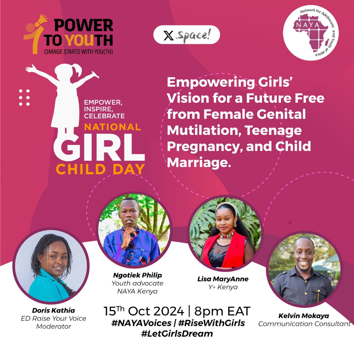 Mercy Wanjiku (@wanjikumerci) on Twitter photo In the spirit of still celebrating IDGC ,Join us for this wonderful conversation on ending FGM, teenage pregnanciesand child marriage
x.com/i/spaces/1DXxy⊠#RiseWithGirls #LetGirlsDream #NAYAVoices <a href="/NAYAKenya/">NAYA Kenya</a> <a href="/RaiseYourV_oice/">Raise Your Voice CBO</a> <a href="/RHRNKenya/">Right here Right now Ke</a> . In the spirit of still celebrating IDGC ,Join us for this wonderful conversation on ending FGM, teenage pregnanciesand child marriage
x.com/i/spaces/1DXxy⊠#RiseWithGirls #LetGirlsDream #NAYAVoices <a href="/NAYAKenya/">NAYA Kenya</a> <a href="/RaiseYourV_oice/">Raise Your Voice CBO</a> <a href="/RHRNKenya/">Right here Right now Ke</a> .