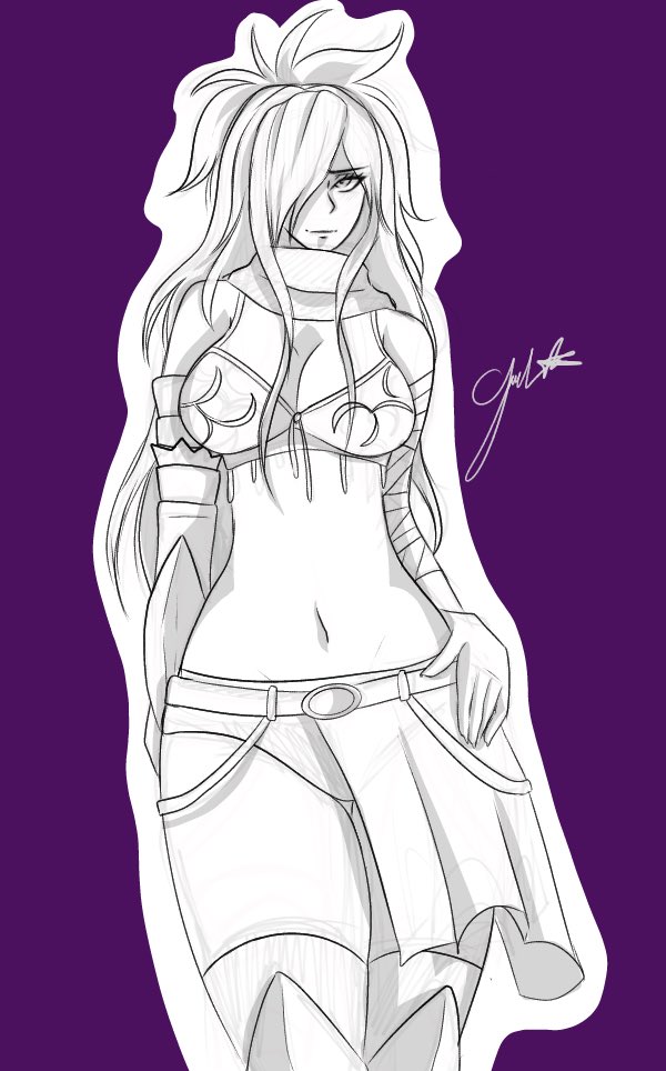 KKLC_XXK's tweet photo. Erza Scarlett sketch 🤭 
#FairyTail #FAIRYTAILコスプレ #Erza #ErzaScarlett #Fanart 
(Should I color?) https://t.co/tvw4pbz7PC