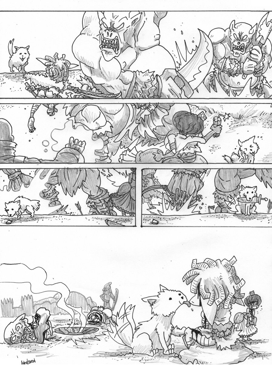 Madsmatic's tweet image. #Gobtober #Inktober Day Fourteen, Roam and Pet
Why did I add a dog, next to architecture, animals are my worst thing to draw, can you tell