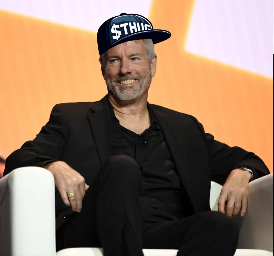 How will Michael Sailor look with $THUG cap 😊 

#crypto #Memes