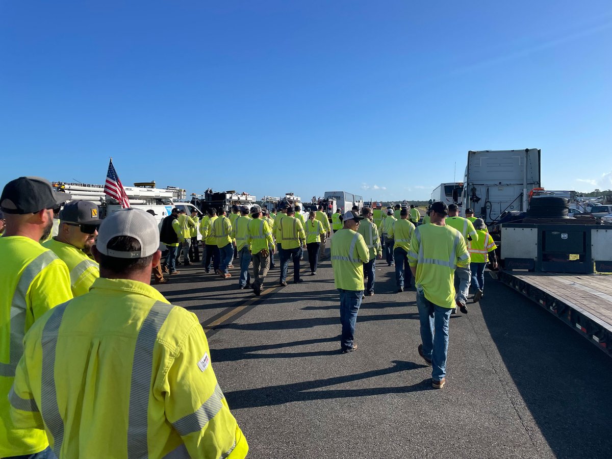SCE's tweet photo. SCE crews are helping restore power in Florida post-hurricane. Their efforts are appreciated as they work on home power restoration and equipment repairs, including downed wires and blown transformers. #milton https://t.co/pMiJKllip5