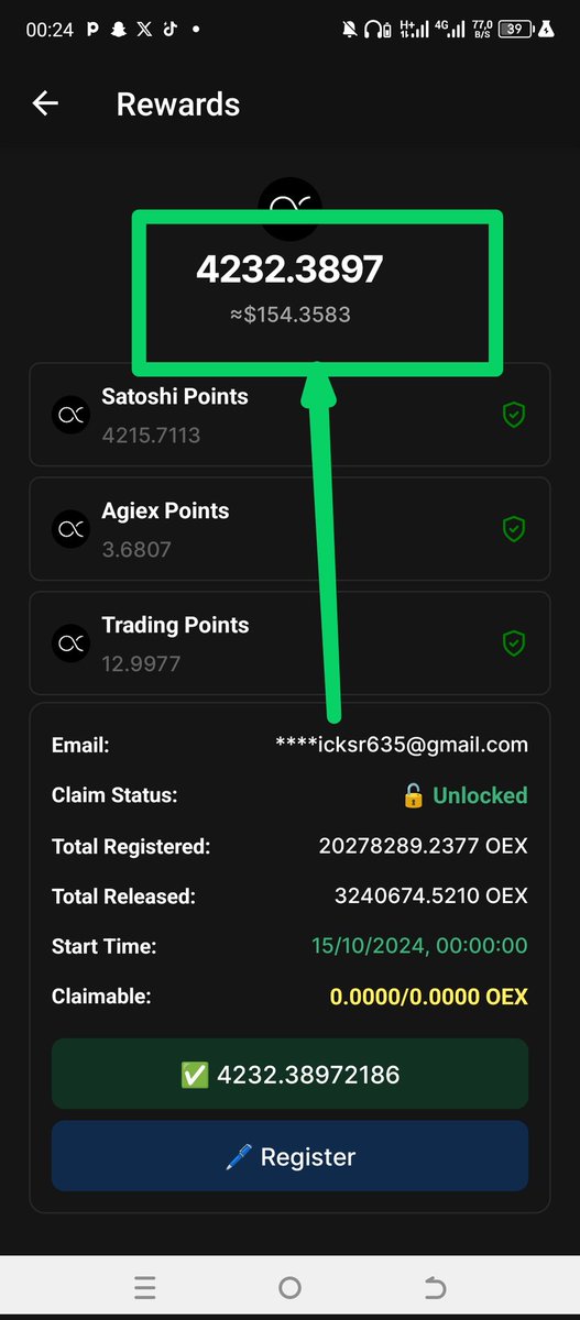 Sore13Sore's tweet image. La valeur des 4000 pièces #openex @154$