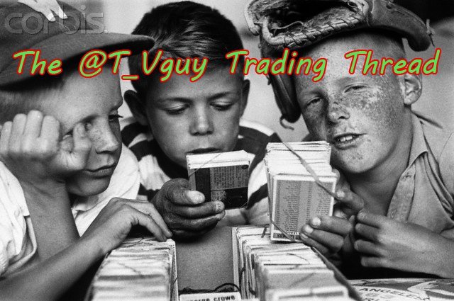 t_vguy's tweet image. IT'S TRADE NIGHT! 😍

📍 Make sure you list what you're looking for in trade 

Rules listed in tweet below. ⚾🏈⚽🏒🏀
#collect #TheHobby          
#CardChat #baseballcards