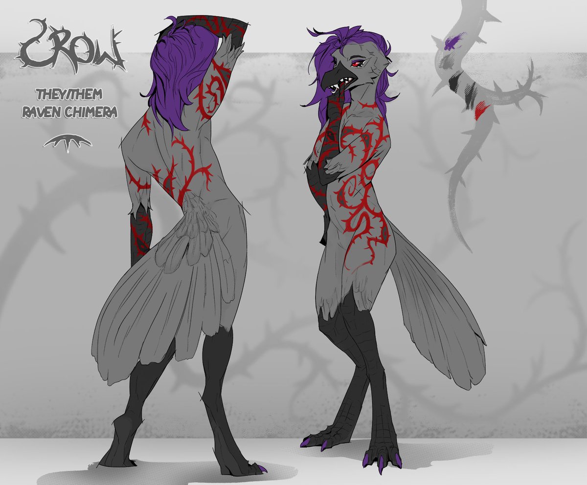 WickerWyrm's tweet photo. Char ref for Crow! https://t.co/f4pwR0LXM0