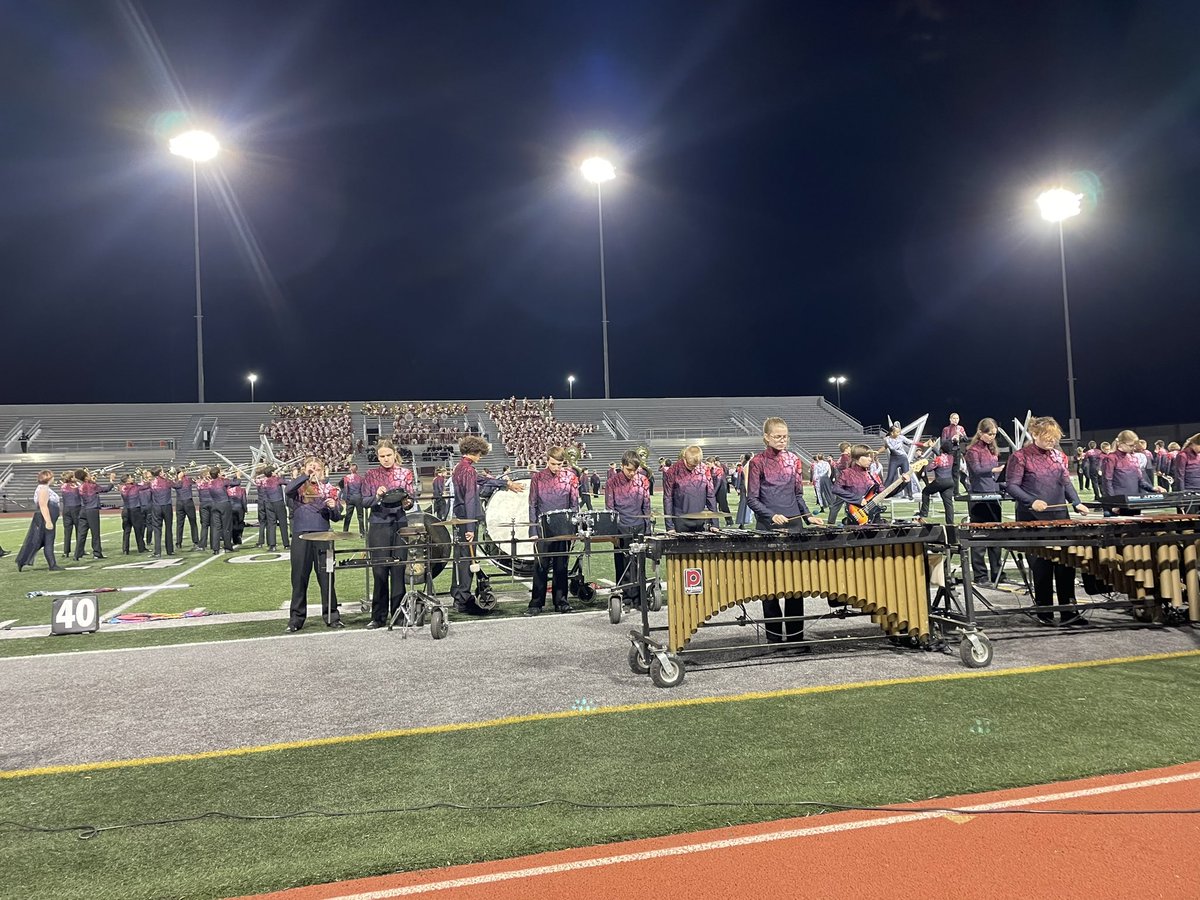 The John F Kennedy Marching band is performing their ‘Shattered’ show on the #mmbc24 performance field right now!
