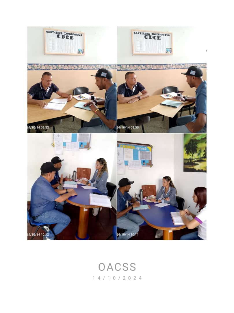 El día de hoy se realizó encuentro con  el Centro de Desarrollo de la Calidad Educativa y luego con el  Sistema Integral de Protección al Niño,Niña y Adolescentes para el desarrollo del Programa la Contraloría va a la Escuela, encuentro que fue programado por la OAC San Sebastián