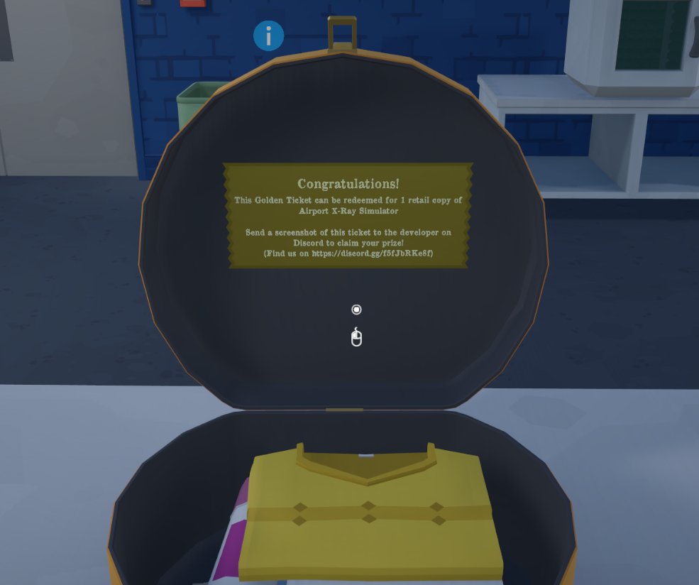 🌟 Giveaway Alert! 🌟

5 shiny Golden Tickets are hidden in the game! 🎟️ Find one and run straight home to claim a free game key! 🏆

Happy hunting ✈️🧳🍭
Play the demo: store.steampowered.com/app/3079970/Ai…

#GoldenTicket #GameDev #IndieGame #SteamNextFest #Giveaway #gaming #indiedev #demo