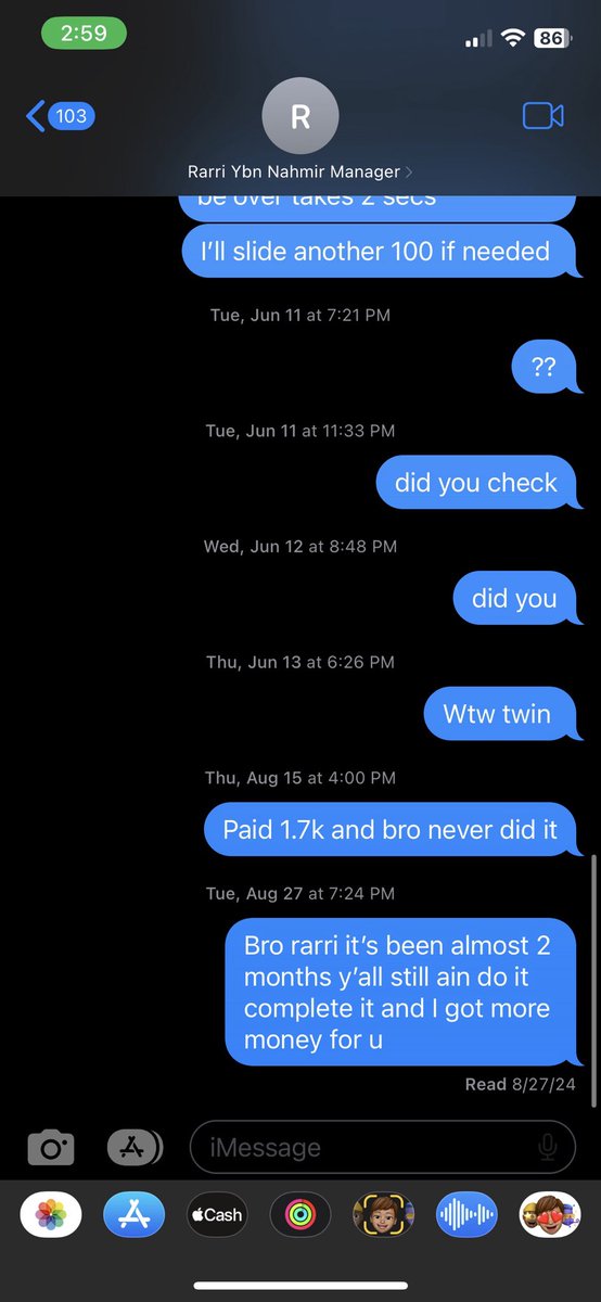 ahausbsisnej2's tweet photo. damn niggas fall off and they starting scamming for 2 bands @YBNNahmir @adinross @ybnalmightyjay @KaiCenat #ybn #exposed #scammer #rapper #ybnnahmir #adin #adinross #kaicenat https://t.co/PvtU4Zis19