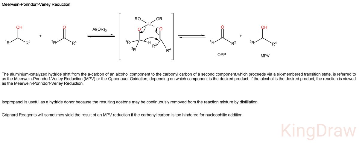 KingDraw_chem's tweet photo. Meerwein-Ponndorf-Verley Reduction 
#namereaction #KingDraw https://t.co/RjpaQauzEu