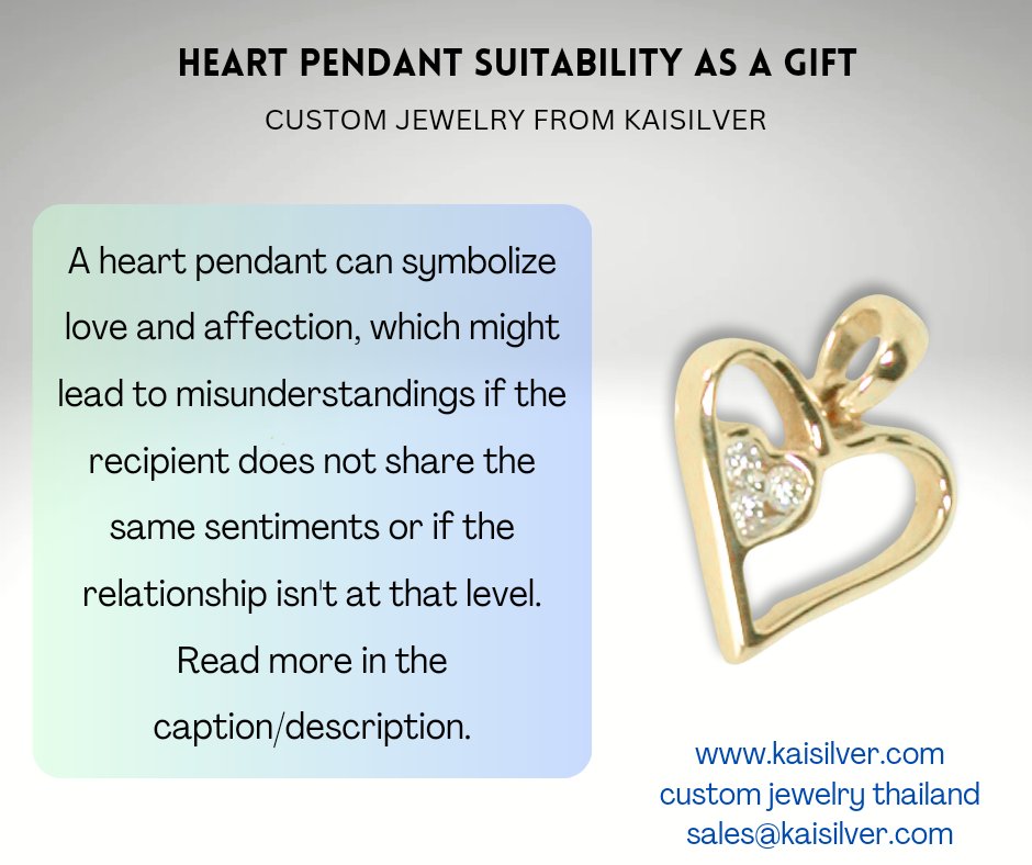 RampzM's tweet image. Kaisilver experts emphasize that, it is important to consider the context and the nature of the relationship when gifting heart jewelry, to avoid any potential misinterpretation. This because heart jewelry symbolizes love and affection ... #heartpendant #heartjewelry #kaisilver