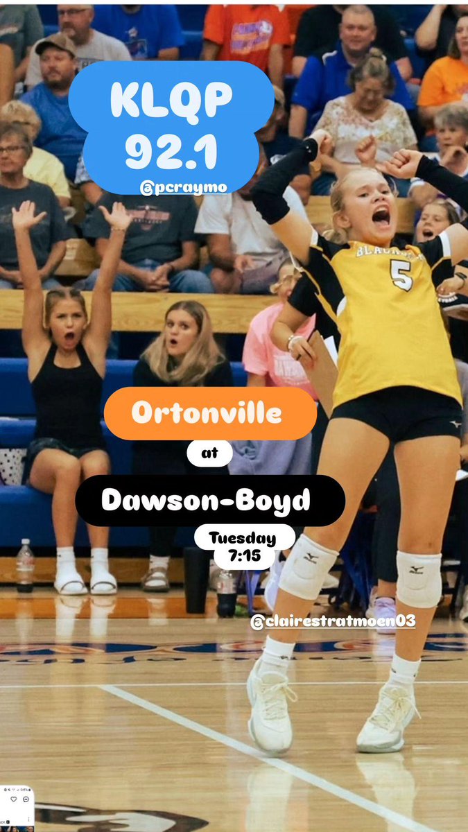 Ortonville at Dawson-Boyd Tuesday 7:15 on 92.1fm KLQP-FM "Q-92" Radio #klqp