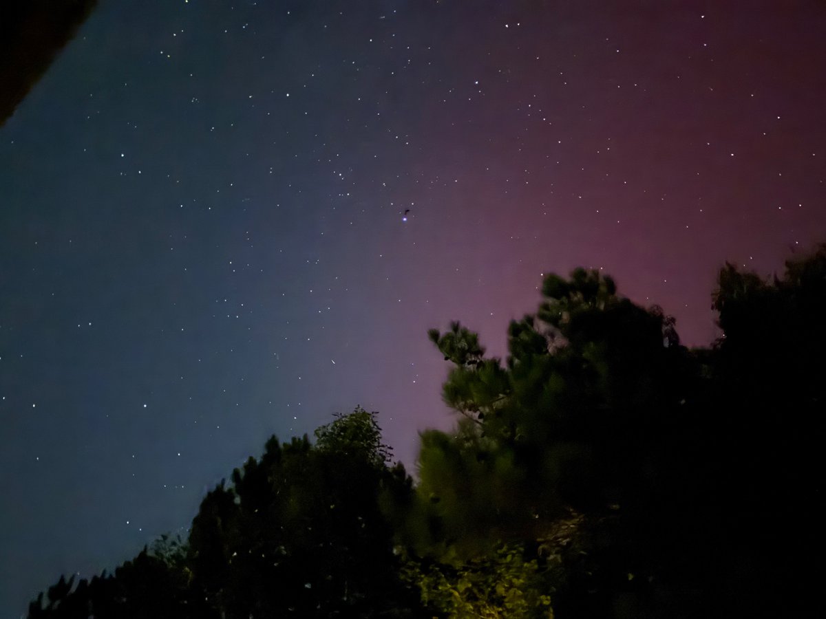 ChasaParvin's tweet photo. t wasn’t as bright as the first time this year in AL. Still pretty though! 

#geomagneticstorm #alabama #alabamasky https://t.co/NClFN4clhI