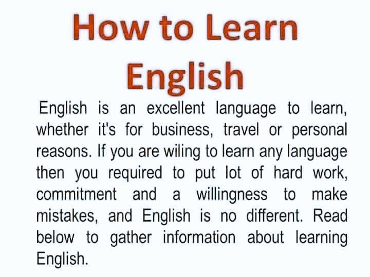 How to Learn #English