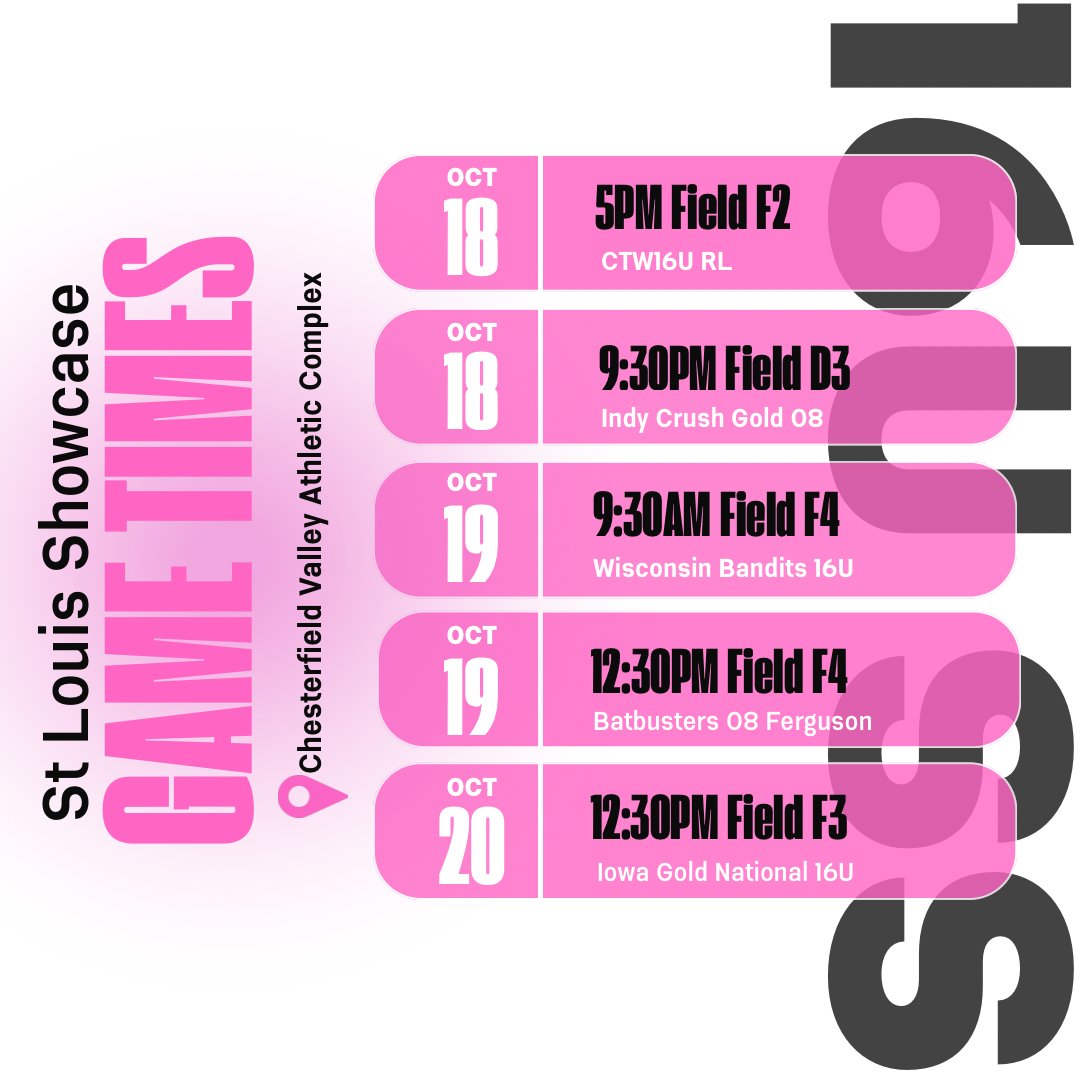 Looking forward to great competition this weekend!