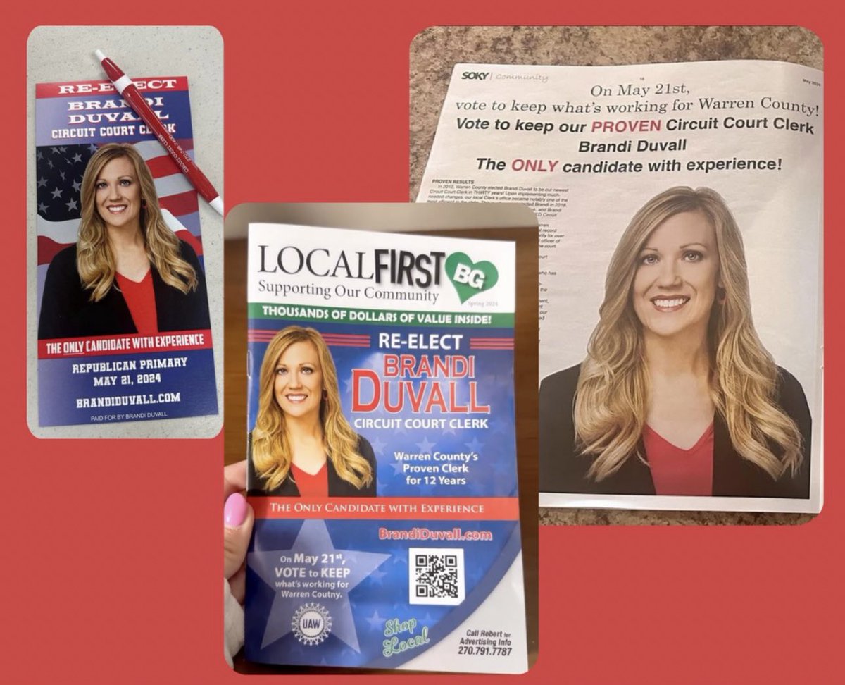 srcisme's tweet photo. The current clerk IS NOT the only one with experience and what she is doing IS NOT working for Warren County.  Vote for a fresh new start. CORDER for CLERK! https://t.co/577azVBkLb