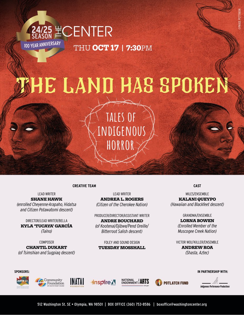 shanehawkk's tweet photo. Here’s the official program for the stage play I created with Andrea L. Rogers. @vf_hawk and I are flying up to Washington state in three days to see both performances. Oct 17 in Olympia and Oct 18 in Bellingham. Check out our cast.

Happy Indigenous Peoples Day! https://t.co/CyPei6SSzA
