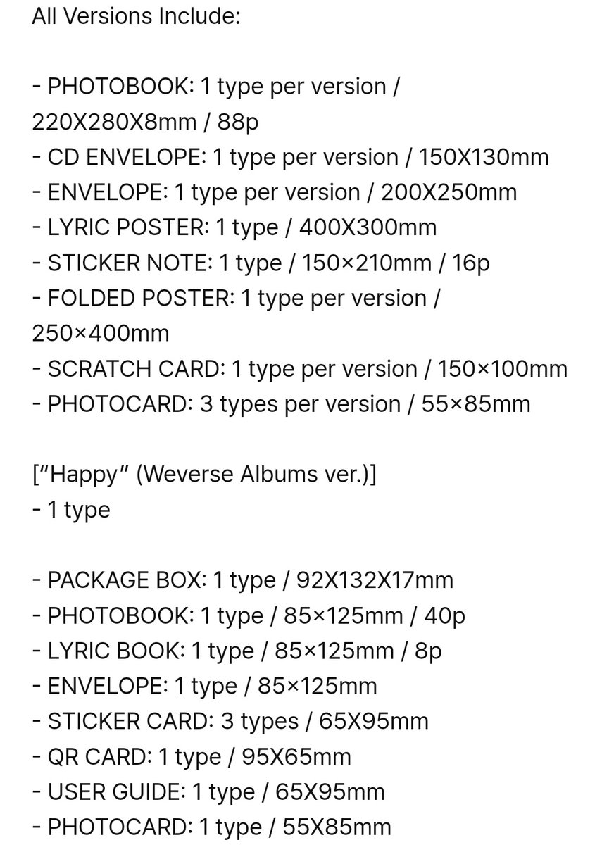 PRE - ORDER

Jin's Solo Album - HAPPY

💸 TBA
💳 DP of 50% upon order
🗓 Balance once PH onhand
🚢 Normal ETA
💌 Reservations / Orders - Kindly Send us a DM
🎁 POB Details to follow