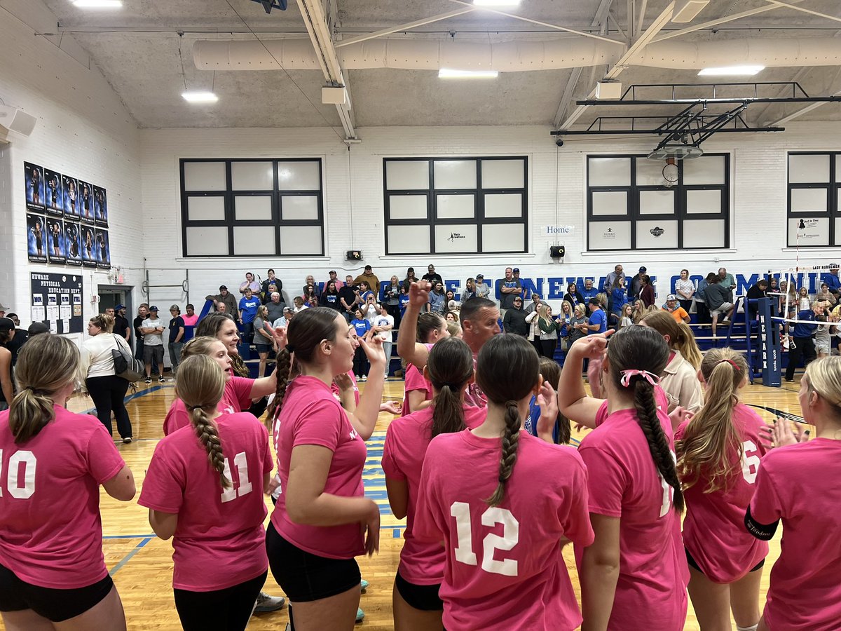 The Newark Norsemen win the Little 10 Volleyball Tournament. Congratulations ladies.