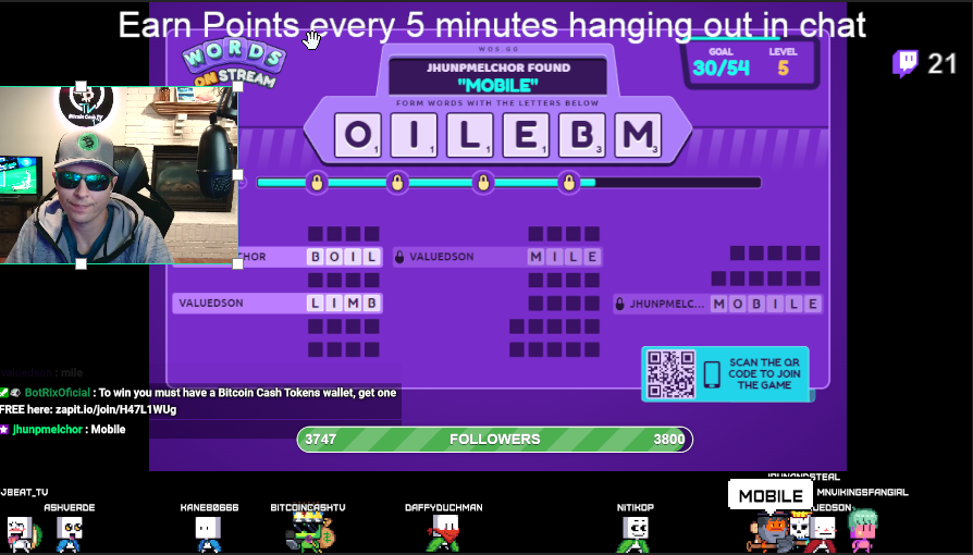BitcoinCashTV's tweet photo. Join the Live Gameshow right now to win Bitcoin Cash instantly in real time!  Play the hot new game: Words on Stream with us.  All players win!
https://t.co/yIC2n7rMkg https://t.co/IIud5l1Bik