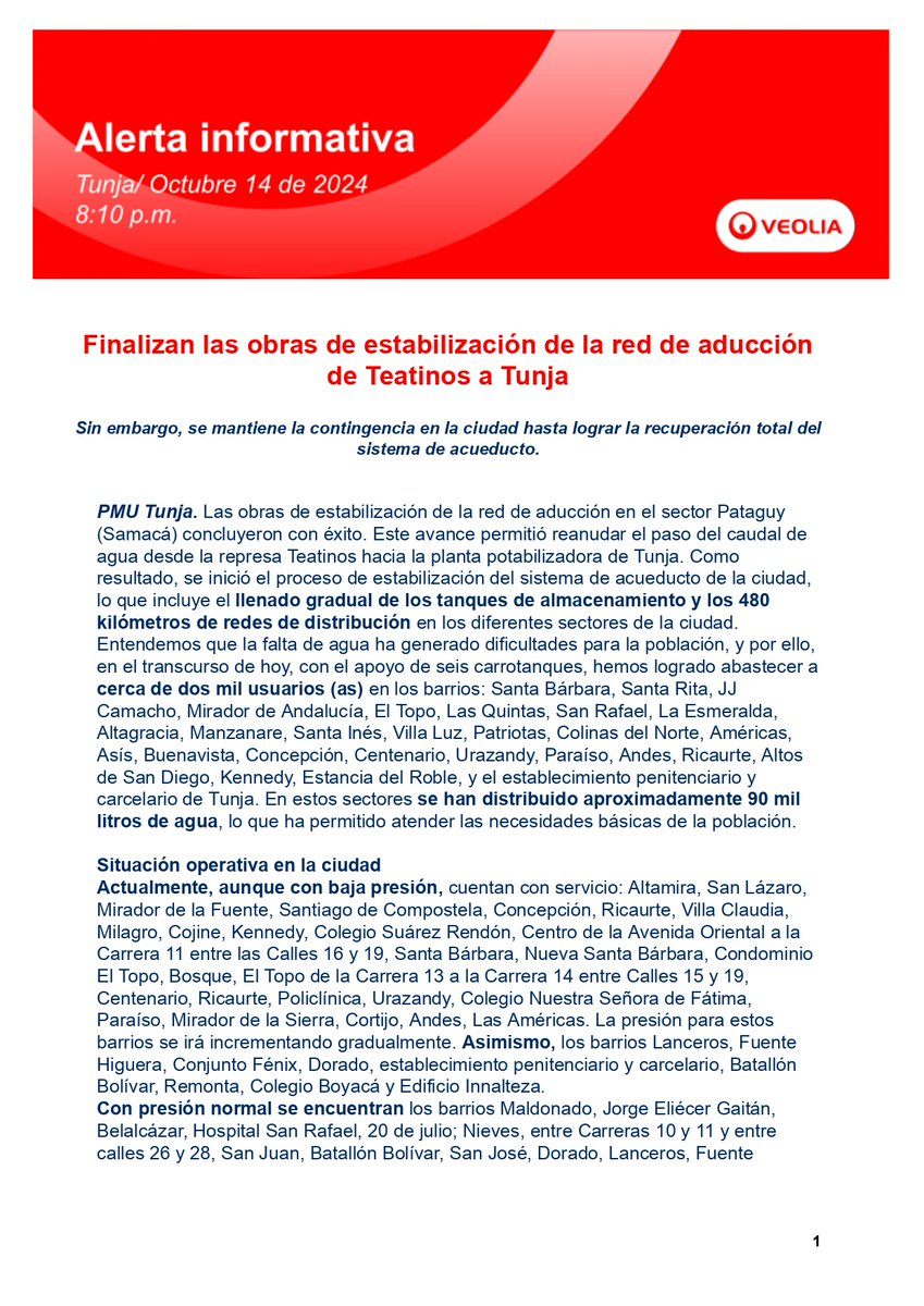 Veolia | Tunja tweet media