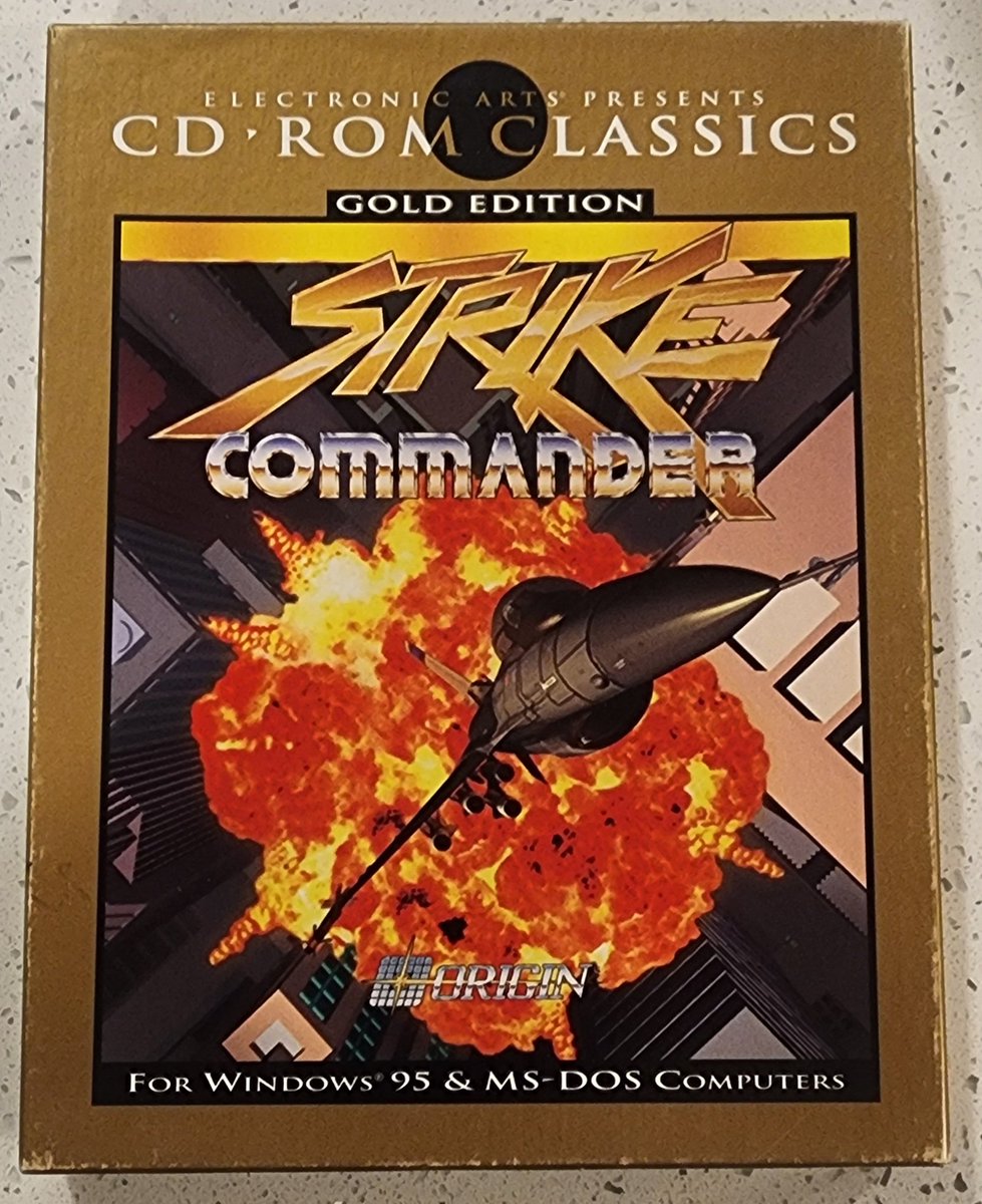 RetroRescueToys's tweet image. Thrift Store Rescue $5.39
Strike Commander
Origin
Electronic Arts
CD-ROM Classics
Gold Edition
Big Box (Sort of) PC Game
#originsystems
#foreverphysical 
#wingcommander